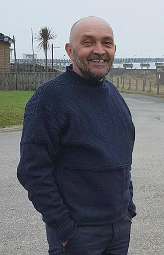 Mike Brenchley in his Scarborough Gansey