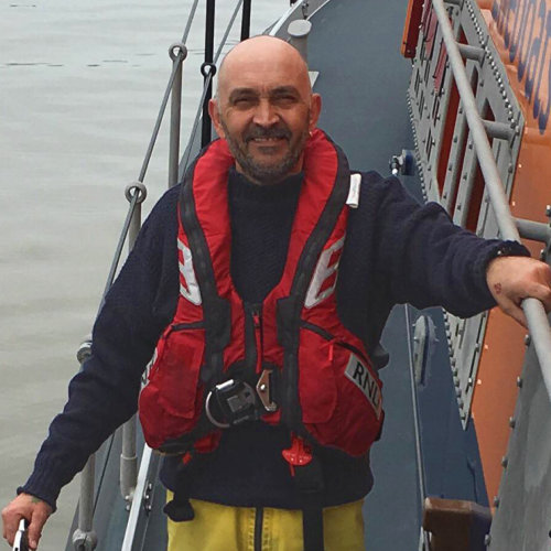 Mike Brenchley in his Scarborough Gansey