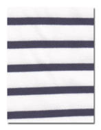 White/Navy long sleeve Interlock