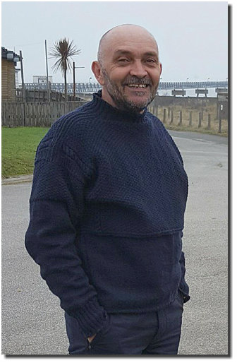 Mike Brenchley in his Scarborough Gansey