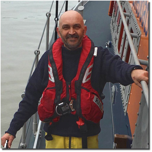 Mike Brenchley in his Scarborough Gansey