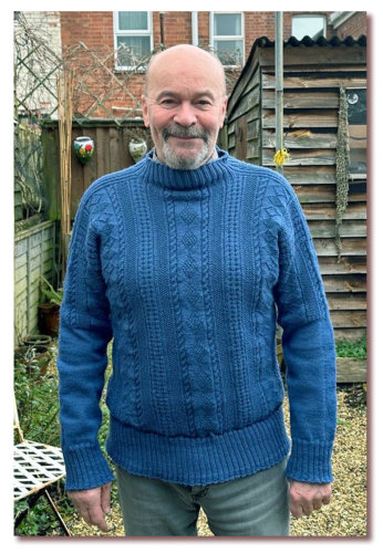 Peter Benson in his Helford Blue Gansey