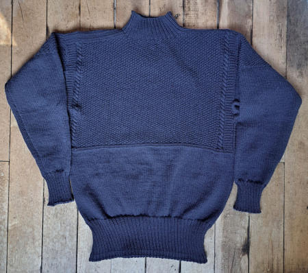 Size 42 Scarborough Gansey in navy